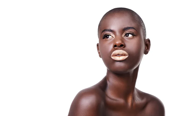 Remembering Days All Dream Studio Shot Beautiful Young African Woman — Stock Photo, Image