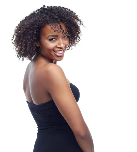 Styl Studio Portrét Atraktivní Módní Africké Americké Ženy — Stock fotografie
