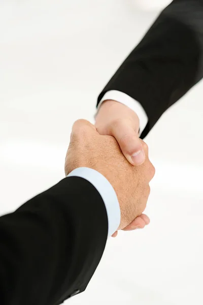 Another Deal Done Closeup Shot Two Businesspeople Shaking Hands — Stock Photo, Image