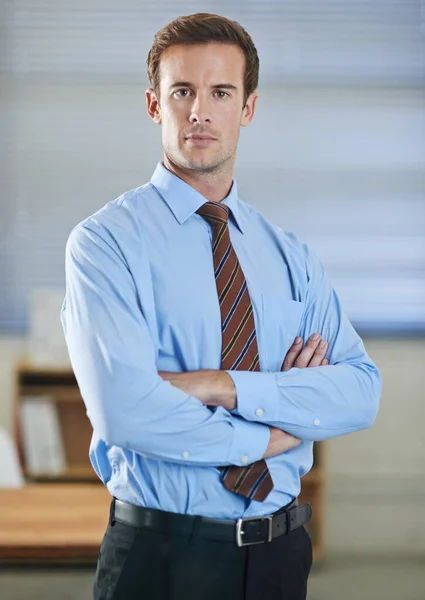 Hes Got Ambition Young Businessman Standing Looking Confidently Camera His — Stock Photo, Image