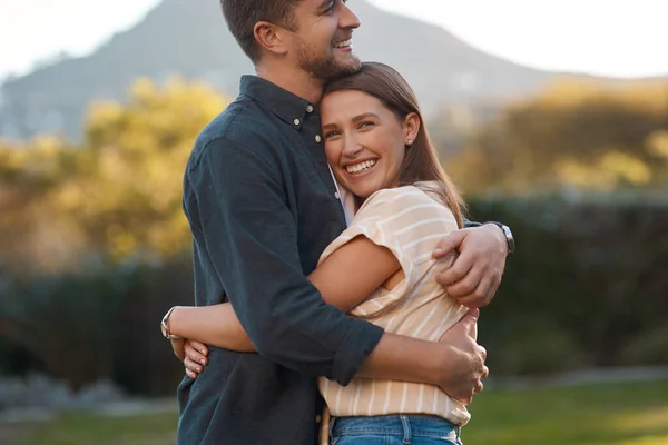 Met Him Everything Else Fell Place Affectionate Couple Spending Day — Stock Photo, Image
