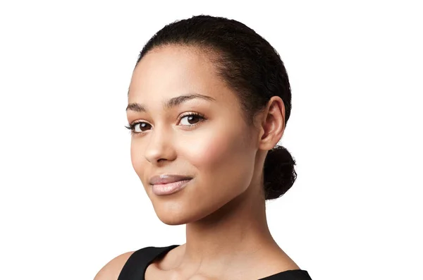 Skincare Szépség Boldog Portré Egy Természetes Kozmetikai Ellátás Bizalom Bőr — Stock Fotó