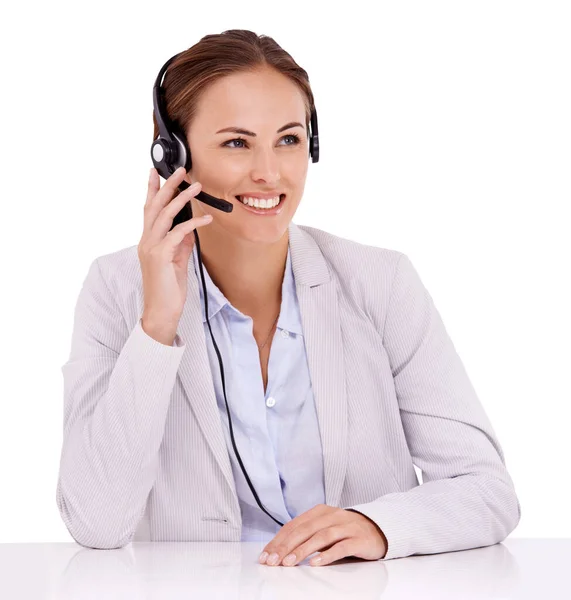 Call Center Communication Woman Isolated Transparent Png Background Thinking Solution — Stock Photo, Image