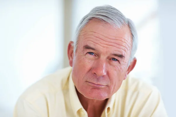 Handsome Mature Man Looking You Closeup Portrait Handsome Mature Man Stock Picture