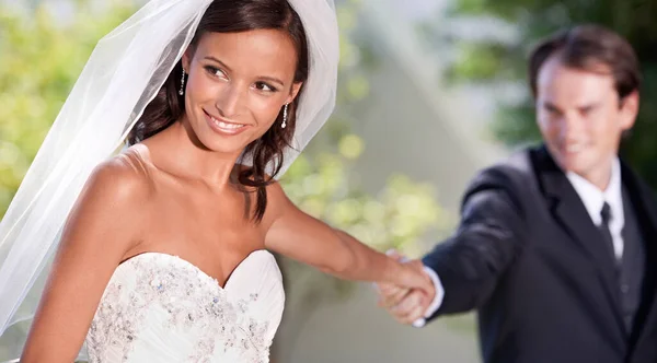 Day Ill Never Let Him Bride Groom Wedding Day — Stock Photo, Image