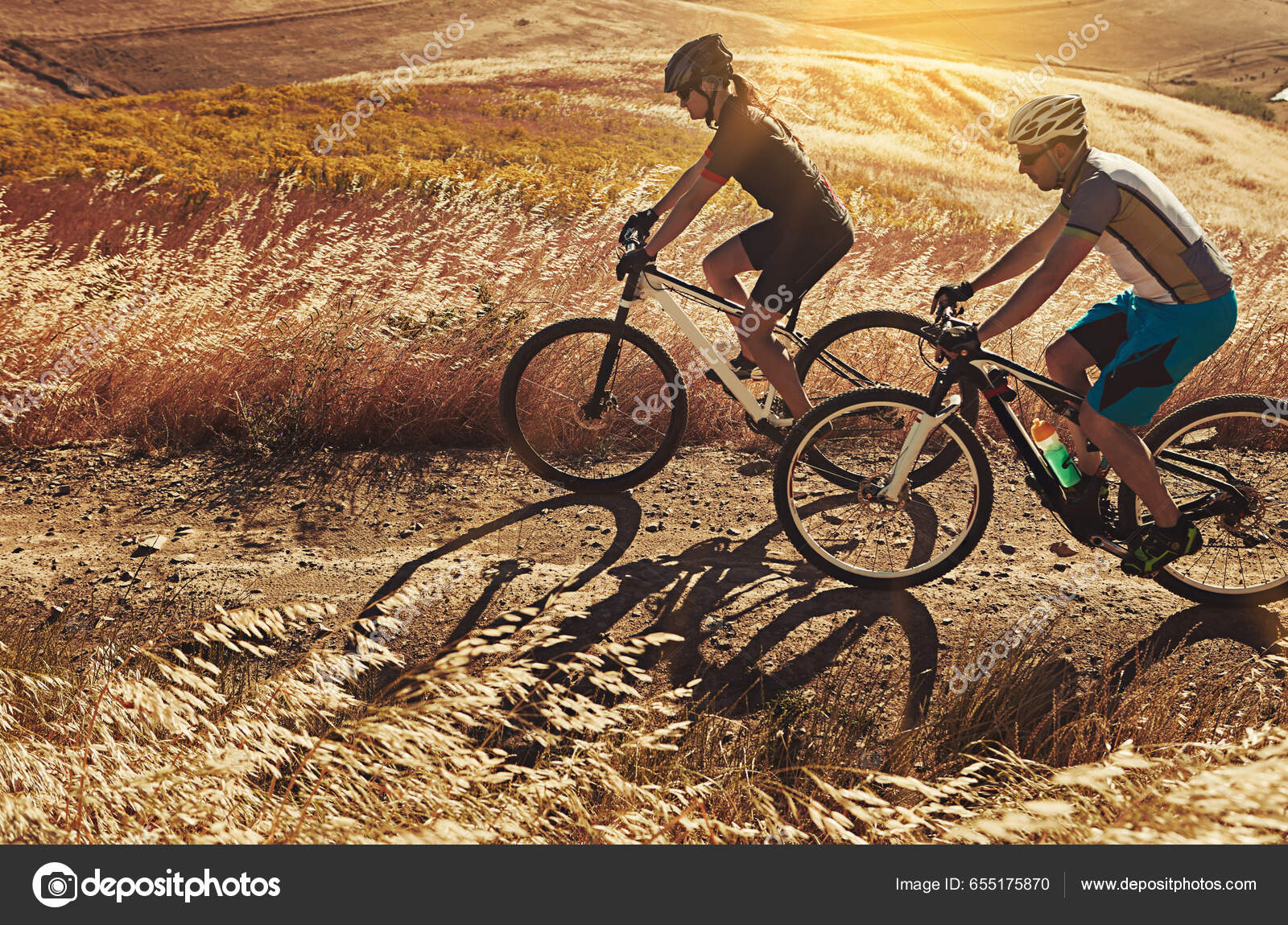 Amor Compartir Deporte Favorito Con Alguien Dos Ciclistas