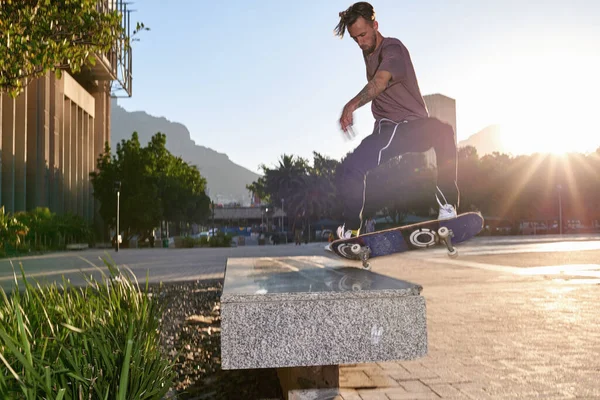 Skating More Hobby Skateboarders City — Foto Stock