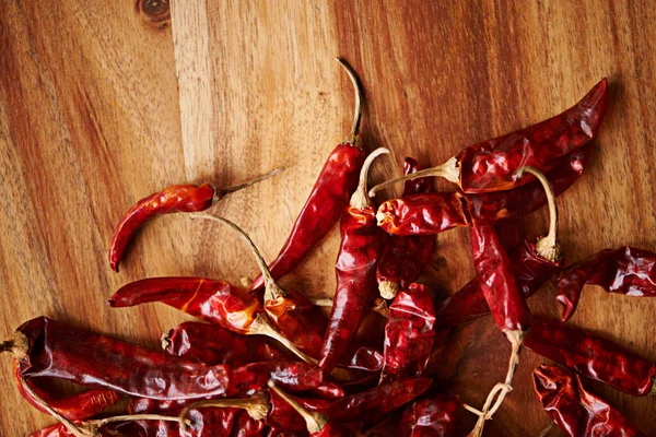 You Hot High Angle Shot Dried Red Chillies Kitchen Counter — Stock Photo, Image