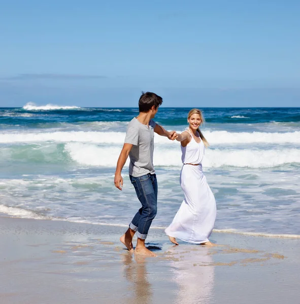 Just Another Day Paradise Were Together Happy Young Couple Enjoying — Stock Photo, Image