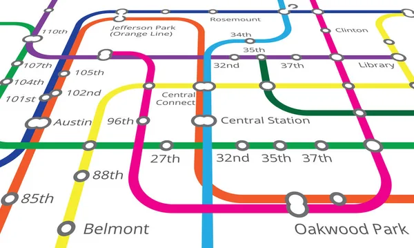Metro Comboio Ferroviário Mapa Diagrama Metro Para Navegação Viagem Transporte — Fotografia de Stock