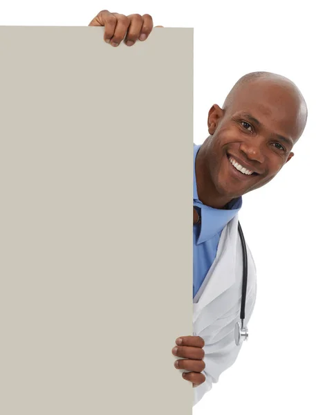 Endorsing Your Healthcare Message Young Doctor Standing Copyspace — Stock Photo, Image