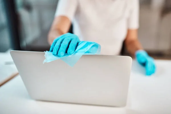Keeping Your Workplace Clean Can Inhibit Spread Diseases Closeup Shot — Stock Photo, Image