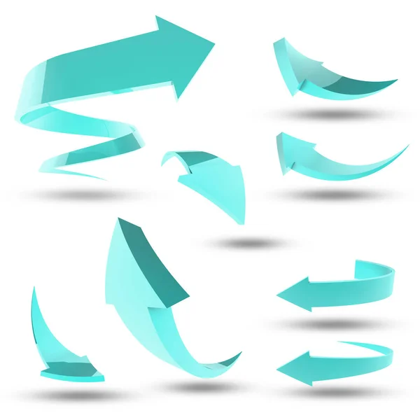 Иконы Синие Стрелки Дизайна Белом Фоне Иллюстрацией Интернет Технологий Знак — стоковое фото