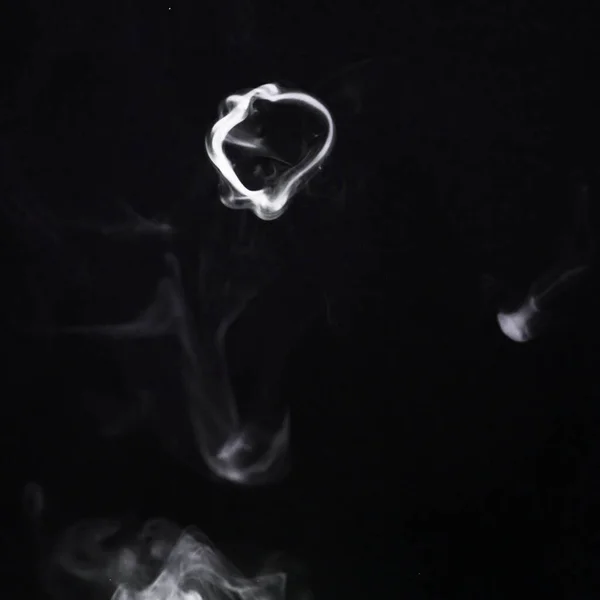 Duman Sisi Png Sigara Halkası Soyut Kirlilik Bulut Dokusuyla Kıvrılıyor — Stok fotoğraf