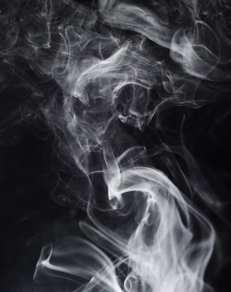 White puff of smoke, vapor and fog isolated on png or transparent background, incense or fire burning. Steam, misty and foggy air with dry ice and powder spray, fumes and condensation with abstract.