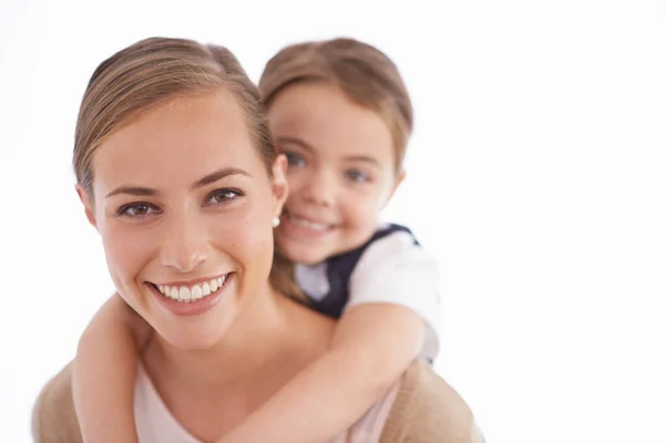Mother Daghgter Moments Portrait Young Mother Her Little Girl Bonding — Stock Photo, Image