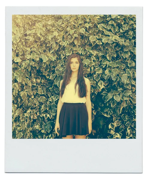 Hajnalszépség Egy Vonzó Tinédzser Lány Portréja Szabadban — Stock Fotó