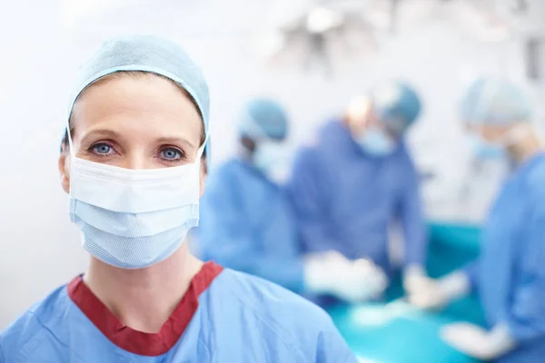 Make Right Choices Your Health Closeup Portrait Confident Female Surgeon — Stock Photo, Image