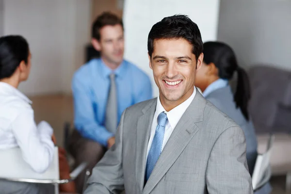 Succeeding Every Possible Way Handsome Executive Smiling You Confidently Business Stock Image