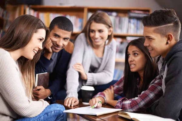 Group Projects Always Fun Group University Students Doing Group Project — Stock Photo, Image