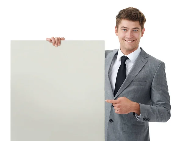 Youve Got Backing Handsome Young Businessman Endorsing Your Products — Stock Photo, Image