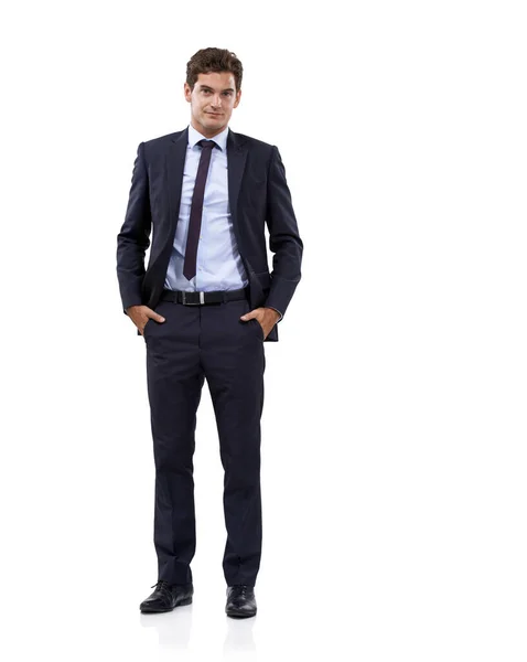 Let Build Your Success Studio Shot Well Dressed Businessman White — Stockfoto
