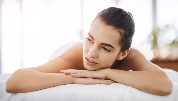Cant Help Think Need Another Spa Day Closeup Shot Young — Stock Photo, Image