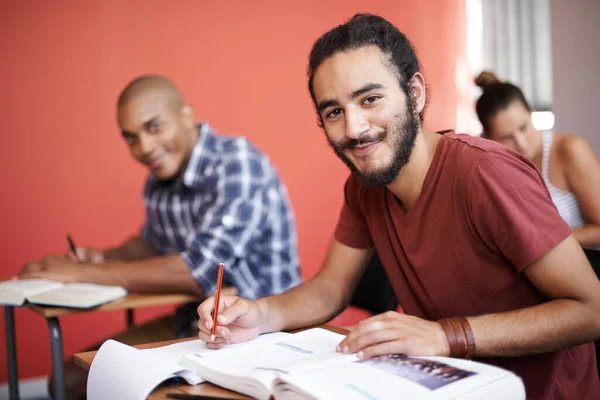 Bettering Myself Education Young College Students Class — Stock Photo, Image