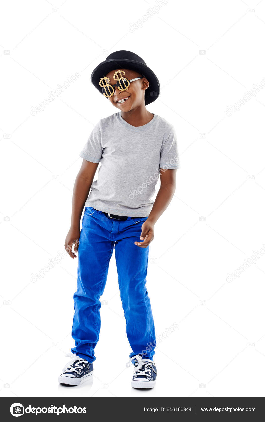 Put Fun Funky Studio Shot Cute Little Boy Playing Dress Stock Photo PeopleImages 656160944
