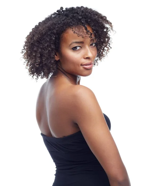 Styl Studio Záběr Atraktivní Módní Africké Americké Ženy — Stock fotografie