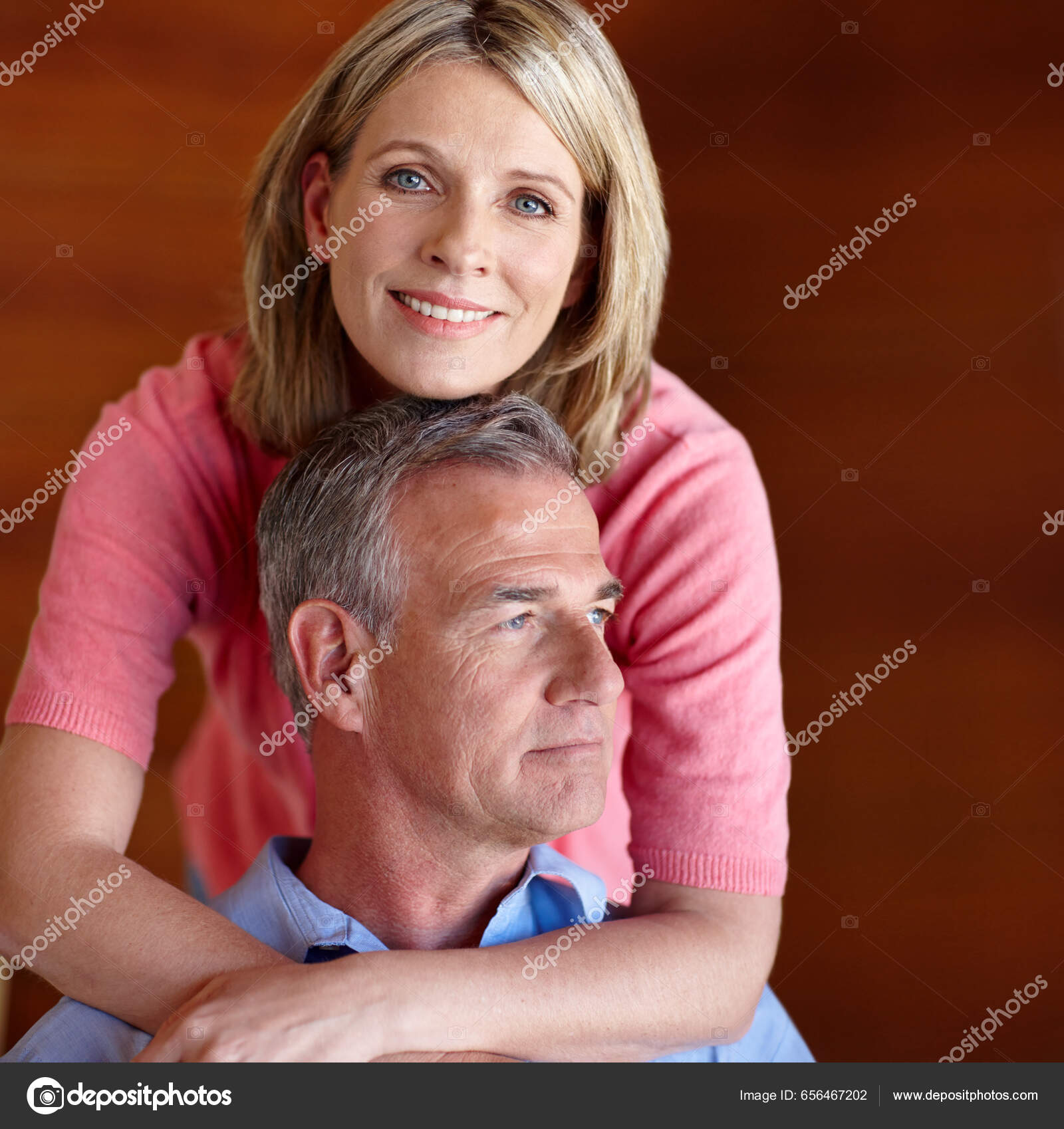 Hes All Portrait Husband Wife Sharing Affectionate Moment Together Home  Stock Photo by ©PeopleImages.com 656467202