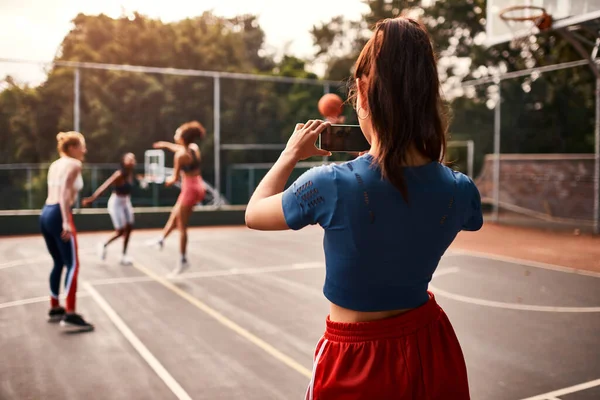 Its Always Good Watch How You Play Unrecognizable Sportswoman Standing — Stock Photo, Image