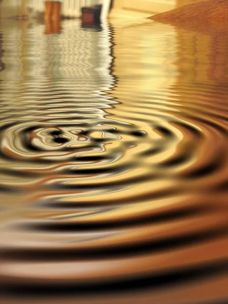 Κύματα Κυματισμός Και Χρυσός Μοτίβο Σταγόνας Νερού Mockup Για Digital — Φωτογραφία Αρχείου