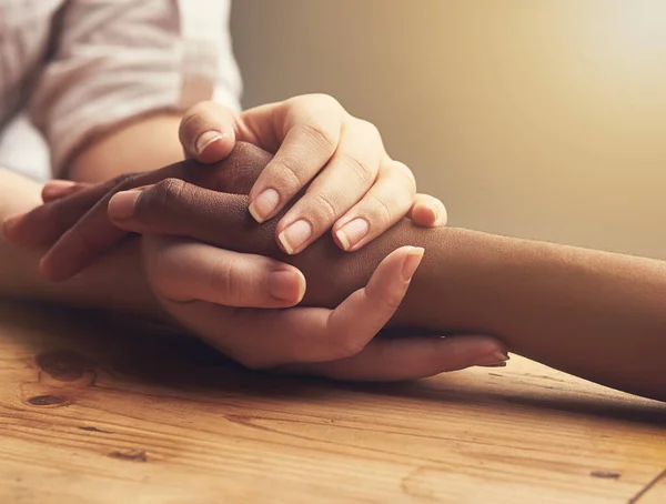 Empatia Confiança Apoio Com Pessoas Mãos Dadas Como Amigos Solidariedade — Fotografia de Stock