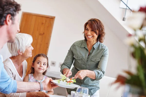 Bonding Family Should Multi Generational Family Having Meal Together — Stock Photo, Image