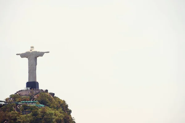 Brasil Estatua Antena Cristo Redentor Colina Para Turismo Turismo Destino — Foto de Stock