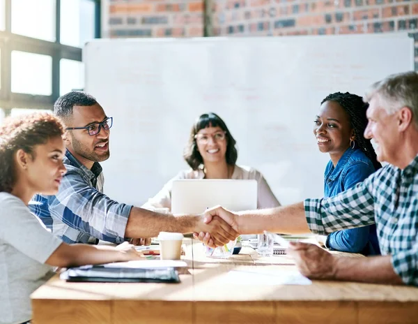 Construa Uma Cultura Colaboração Parceria Seu Negócio Uma Equipe Empresários — Fotografia de Stock