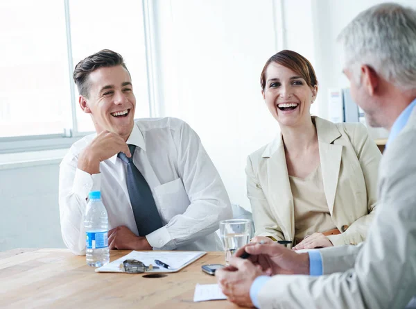 Membawa Positif Pertemuan Itu Orang Bisnis Dalam Pertemuan Bisnis — Stok Foto