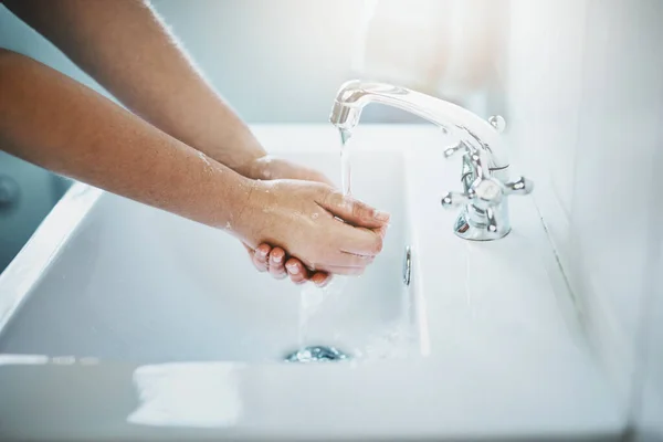 Χέρια Νερό Και Πλύσιμο Για Καθαρό Και Ασφαλές Δέρμα Για — Φωτογραφία Αρχείου