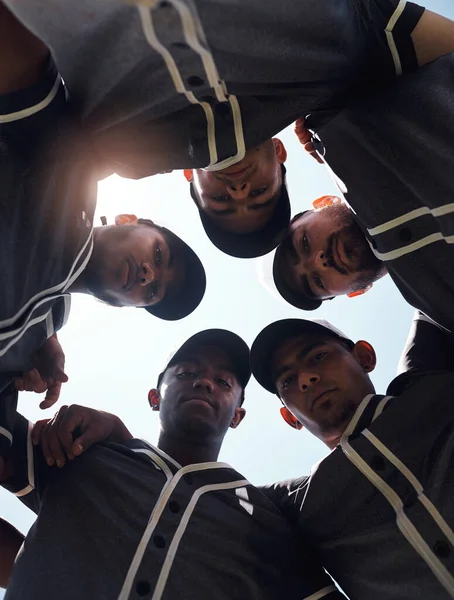 Birlikte Oynarız Birlikte Kazanırız Beyzbol Maçında Bir Grup Gencin Bir — Stok fotoğraf