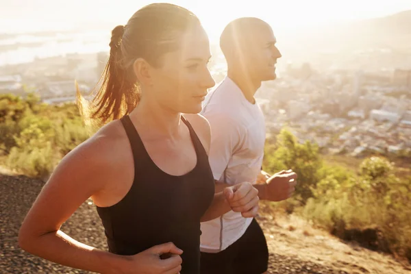 Sunrise Wellness Friends Running Workout Morning Exercise Health Fitness Together — Stock Photo, Image