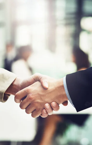 Partnership Welcome Team Shaking Hands Office Corporate Meeting Interview Collaboration — Stock Photo, Image