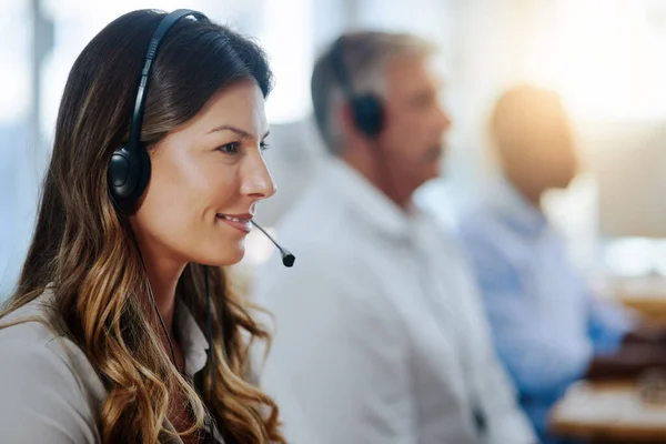 Virtuele Assistent Neem Contact Met Ons Vriendelijke Vrouw Call Center — Stockfoto