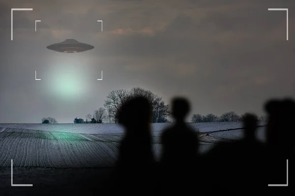 Ufo Främmande Och Videokamera Kamera Display För Att Spela Ett — Stockfoto