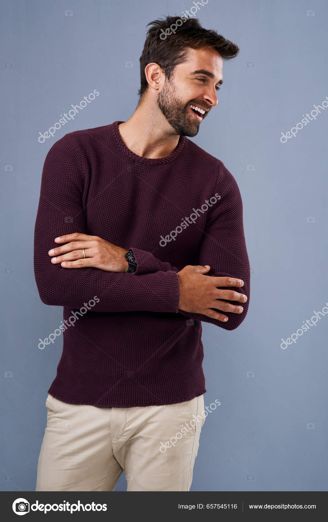 What Confidence Looks Studio Shot Handsome Happy Young Man Posing Stock ...
