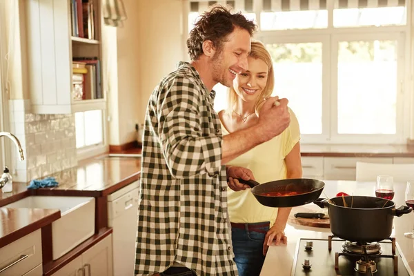 People Who Love Food Always Best People Couple Cooking Meal — Stock Photo, Image