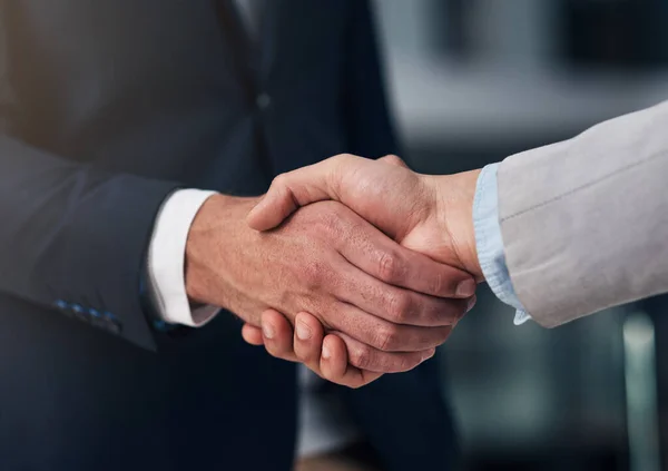 stock image Handshake, hiring and hands of business men in office for partnership, recruitment deal and thank you. Corporate, collaboration and male workers shaking hands for onboarding, agreement and teamwork.