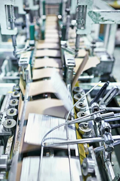 Automatizarea Imprimării Fotografie Detaliată Funcționării Unei Linii Asamblare Fabricii Imprimare — Fotografie, imagine de stoc