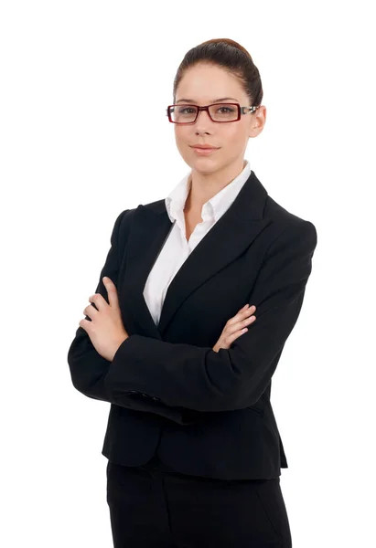 Retrato Profissional Braços Cruzados Confiança Mulher Trabalho Legal Negócios Orgulho — Fotografia de Stock