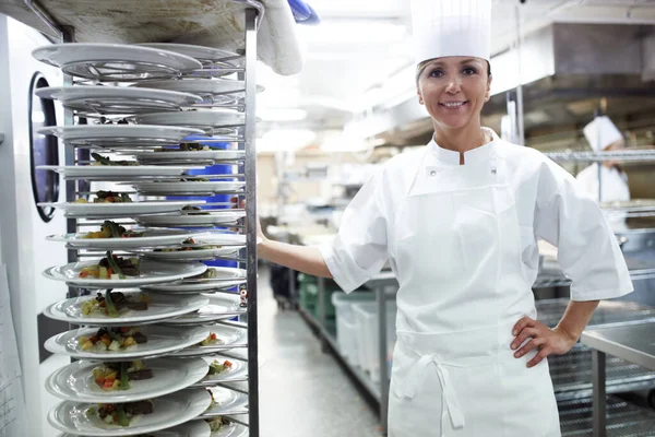 Dónde Están Mis Camareros Retrato Chef Una Cocina Profesional —  Fotos de Stock